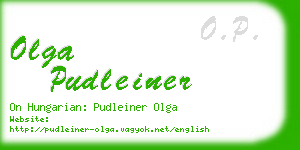 olga pudleiner business card